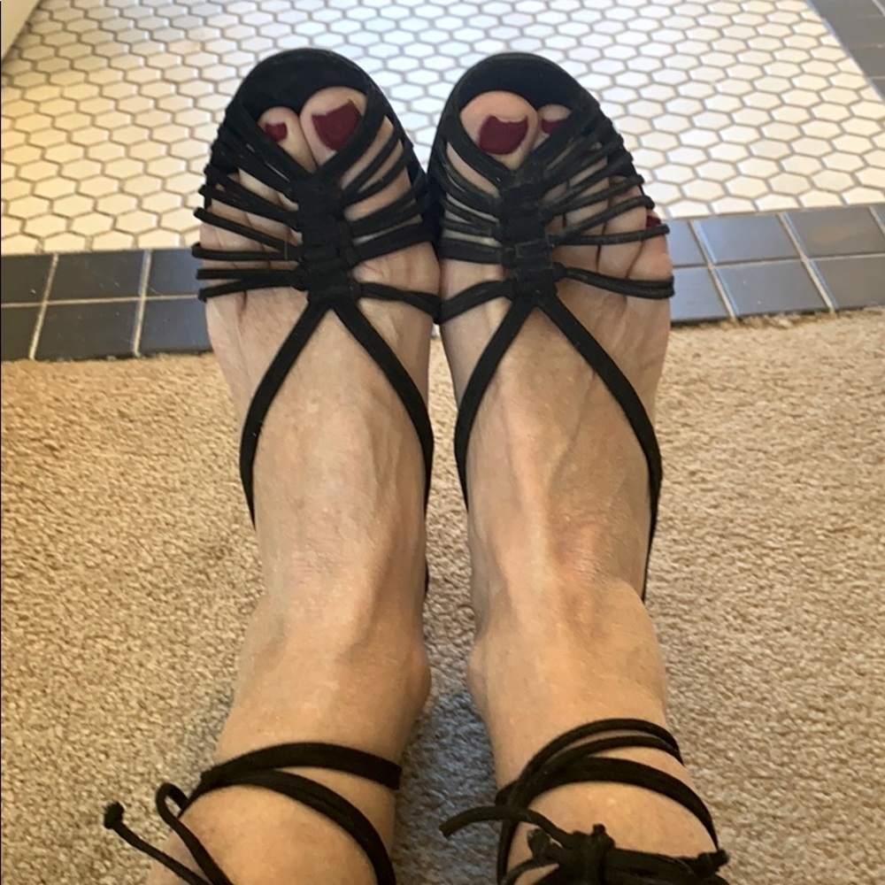 Pierre Hardy Wedge Lace up Peep Toe heels